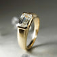 Bezel Set 2 Ct Emerald Cut Moissanite Engagement Ring