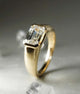 Bezel Set 2 Ct Emerald Cut Moissanite Engagement Ring
