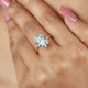 5.80 Ct Oval Cut Moissanite Engagement Ring
