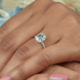 Old Mine 2.50 Ct Cushion Cut Moissanite Ring