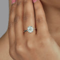 2.75 Ct Cushion Cut  Moissanite Ring