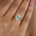 3.05 Ct Dutch Marquise Colorless Moissanite Ring