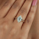 3.05 Ct Dutch Marquise Colorless Moissanite Ring