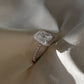 3 Ct Emerald Cut Moissanite Engagement Ring