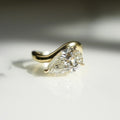 3.74 Ct Elongated Pear Cut Moissanite Engagement Ring