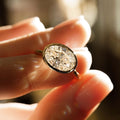 Bezel Set 3.15 Ct Oval Cut Moissanite Engagement Ring