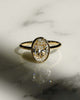 Bezel Set 2.02 Ct Oval Cut Moissanite Engagement Ring