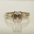 1.15 Ct Emerald Cut Wedding Ring Women Moissanite Ring