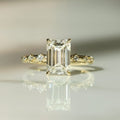 2.65 Ct Emerald Cut Moissanite Engagement Ring