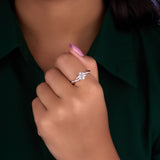 2 Ct Round Brilliant Cut Moissanite Ring