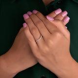 Curve Half eternity Moissanite Band