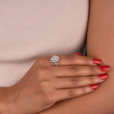 9x7 MM Oval Cut Moissanite Ring