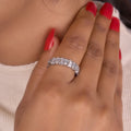 Baguette & Pear Cut Moissanite Band