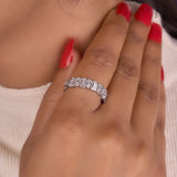 Baguette & Pear Cut Moissanite Band