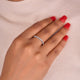2 mm Half eternity Moissanite Band
