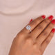 2 Ct Cushion Cut Moissanite Hidden Halo Ring