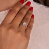 2.25 Ct Oval Cut Moissanite Ring