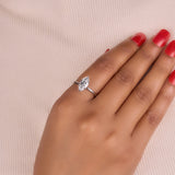 2.50 Ct Marquise Cut Moissanite Engagement Ring