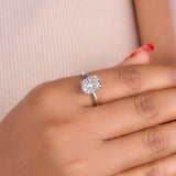 Cushion Cut 3.03 Ct Moissanite Ring