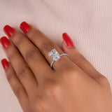Elongated Radiant Cut 4.75 Ct Moissanite Ring