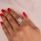 Elongated Radiant Cut 4.75 Ct Moissanite Ring