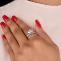 2 Ct Princess Cut Moissanite Engagement Ring