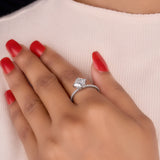 2 Ct Princess Cut Moissanite Engagement Ring