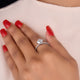 2 Ct Princess Cut Moissanite Engagement Ring