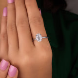 2.25 Ct Oval Cut Moissanite Ring