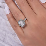 2.98 Ct Radiant Cut Moissanite Ring