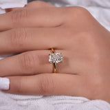 2.05 Ct Hidden Halo Radiant Cut Moissanite Ring
