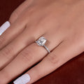 3 Ct Cushion Cut Moissanite Hidden Halo Ring