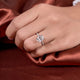2.60 Ct Cushion Cut Moissanite Ring