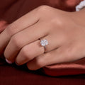 2.85 Ct Cushion Cut Hidden Halo Moissanite Ring