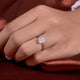 2.85 Ct Cushion Cut Hidden Halo Moissanite Ring