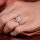 2.61 Ct Cushion Cut Moissanite Ring