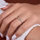 1.80 mm Half eternity Moissanite Band