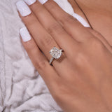 Moissanite 3.20 Ct Cushion Cut Ring