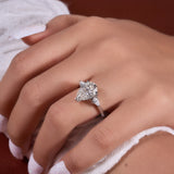 4.30 Ct Pear Cut Moissanite Ring