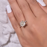 2.95 Ct Cushion Cut Moissanite Ring
