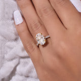 5 Ct Oval Cut Moissanite Ring