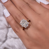 3.55 Ct Radiant Cut Moissanite Ring