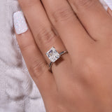 1.75 Ct Radiant Cut Moissanite Engagement Ring
