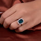 3.55 CT Emerald Cut Moissanite Halo Ring