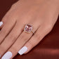 5 Ct Emerald Cut Morganite Ring