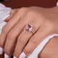 5 Ct Emerald Cut Morganite Ring