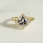 Bezel Set 2.63 Ct Princess Cut Moissanite Engagement Ring