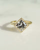Bezel Set 2.63 Ct Princess Cut Moissanite Engagement Ring