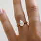 1.53 Ct Elongated Pear Cut Moissanite Engagement Ring