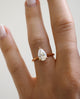 1.53 Ct Elongated Pear Cut Moissanite Engagement Ring